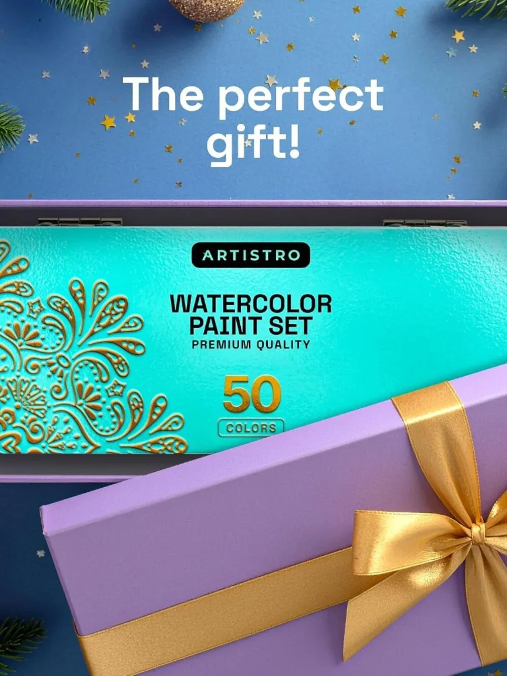 Vivid Watercolor Paint Set with Palette & Brush Pens | Portable Paint Art Kit, T